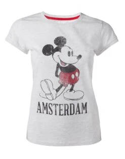 Disney Mickey Mouse Grey Vintage Look Amsterdam Women's T-Shirts