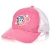 Sonic The Hedgehog Ice Cream Distressed Pink Trucker Hat -Just Geek Shop SonicSummer IceCream PinkCap 1