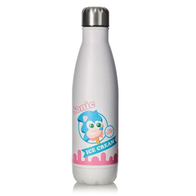 Sonic The Hedgehog Ice Cream Logo Bowling Pin Style Water Bottle 1 Sonic The Hedgehog Ice Cream Logo Bowling Pin Style Water Bottle