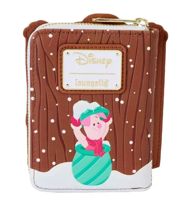 Loungefly Disney Winnie The Pooh Holiday Scene Pooh And Friends Zip Around Wallet - Image 4