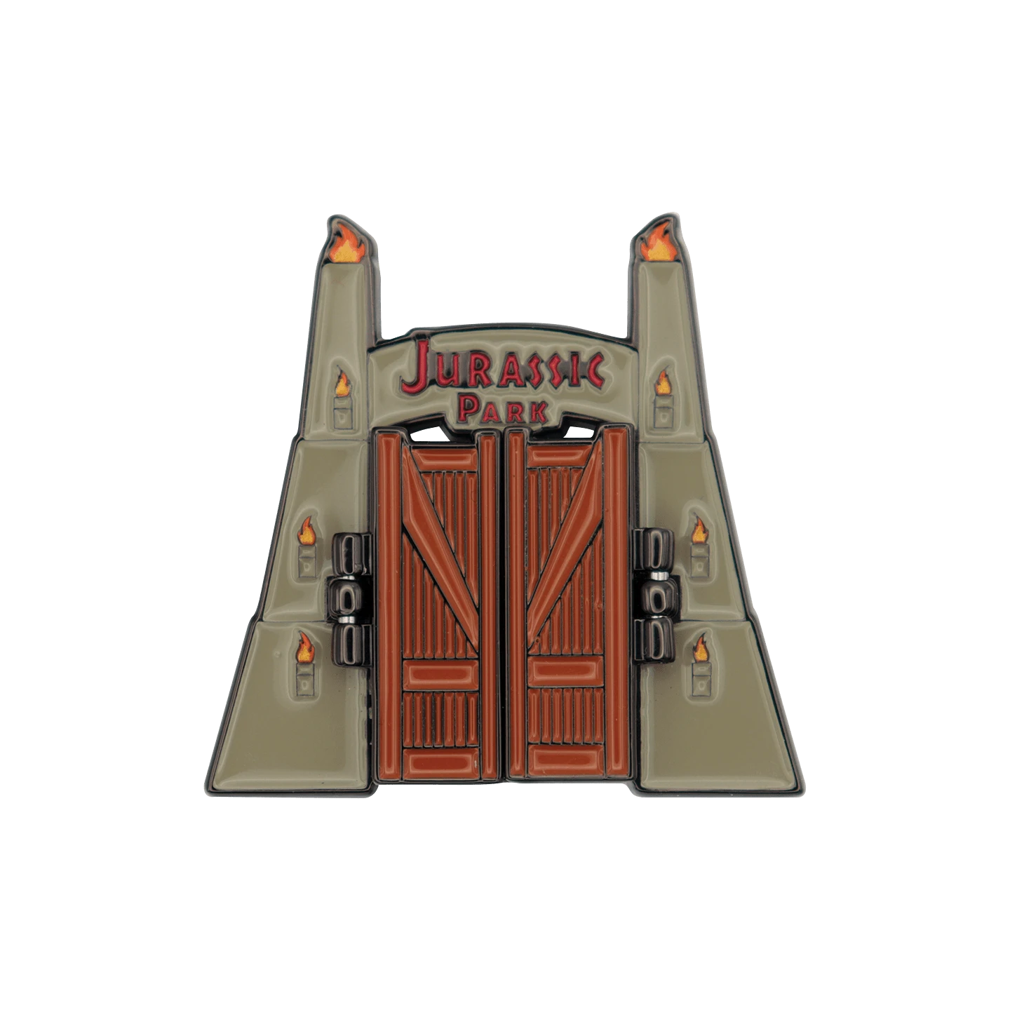 Jurassic World Jurassic Park Gates Hinged Pin Badge 4 Jurassic World Jurassic Park Gates Hinged Pin Badge - Image 4