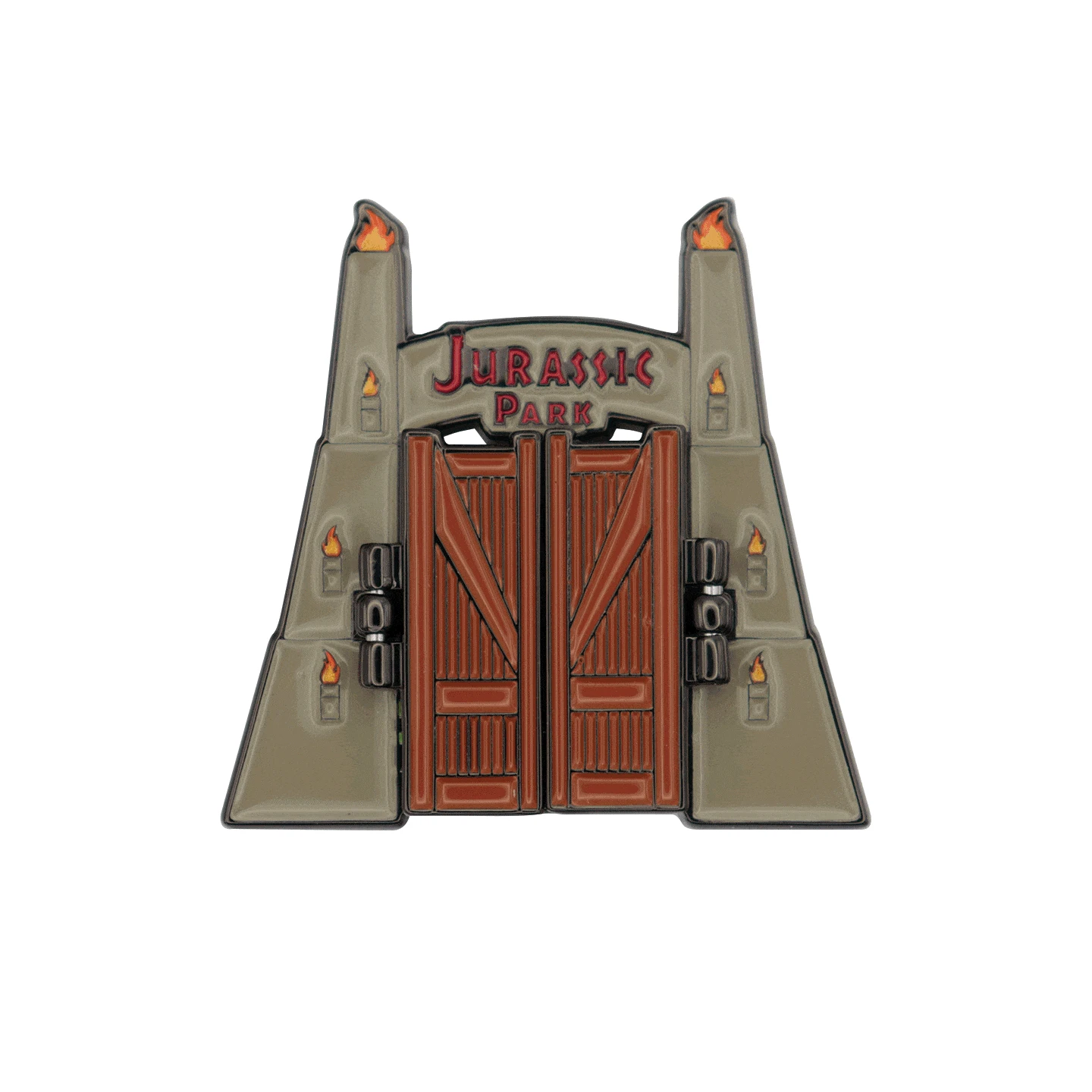 Jurassic World Jurassic Park Gates Hinged Pin Badge 5 Jurassic World Jurassic Park Gates Hinged Pin Badge - Image 5
