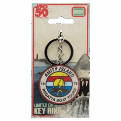 Jaws 50th Anniversary Regatta Boat Tour Keyring -Just Geek Shop UV JW134 Pack Front Trans