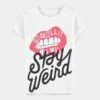 Disney Cruella Stay Weird Kids Short Sleeved T-Shirts -Just Geek Shop dif dis c sw gts1