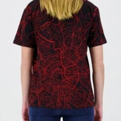 Marvel Black Widow City Map Women's T-Shirts -Just Geek Shop dif mar bw m ts4 20 1