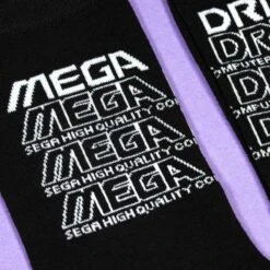 Mega Drive ‘Retro Logo’ Black Socks (One Size) -Just Geek Shop md retro logo socks 3