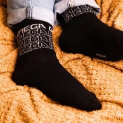 Mega Drive ‘Retro Logo’ Black Socks (One Size) -Just Geek Shop md retro logo socks 5