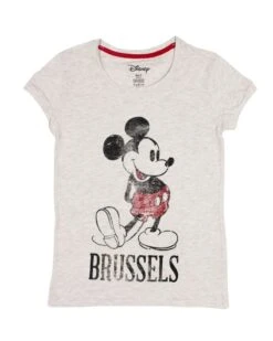Disney Mickey Mouse Grey Brussels Women's T-Shirts