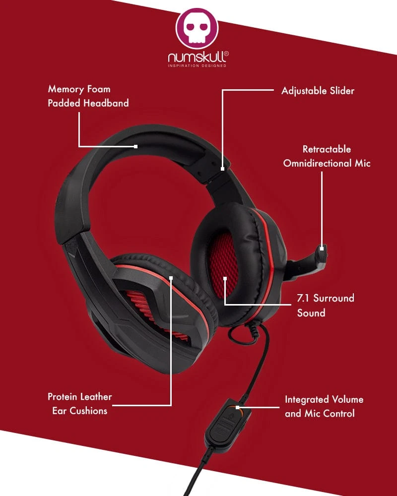Numskull Multi-Format Gaming Headset For PS4/Xbox One/Nintendo Switch/PC/Mac/Xbox 360 6 Numskull Multi-Format Gaming Headset For PS4/Xbox One/Nintendo Switch/PC/Mac/Xbox 360 - Image 6