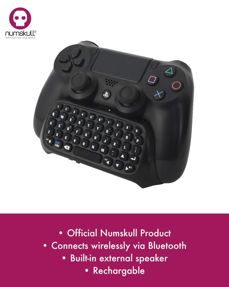 Numskull PlayStation 4 PS4 Bluetooth Wireless Mini Keyboard / Chatpad 5 Numskull PlayStation 4 PS4 Bluetooth Wireless Mini Keyboard / Chatpad - Image 5