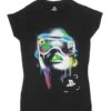 PlayStation Grifter Model Womens T-Shirts -Just Geek Shop ps gear grifter model womens black t shirts gs 01