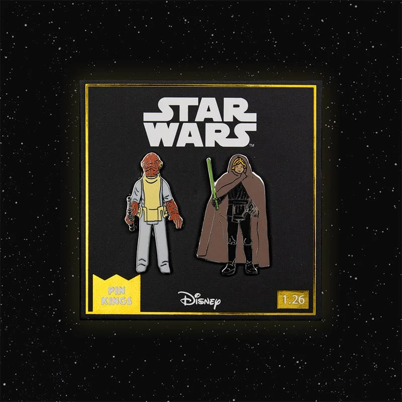 Pin Kings Star Wars Enamel Pin Badge Set 1.26 – Admiral Ackbar And Luke Skywalker (Jedi Knight Outfit) 1 Pin Kings Star Wars Enamel Pin Badge Set 1.26 – Admiral Ackbar And Luke Skywalker (Jedi Knight Outfit)
