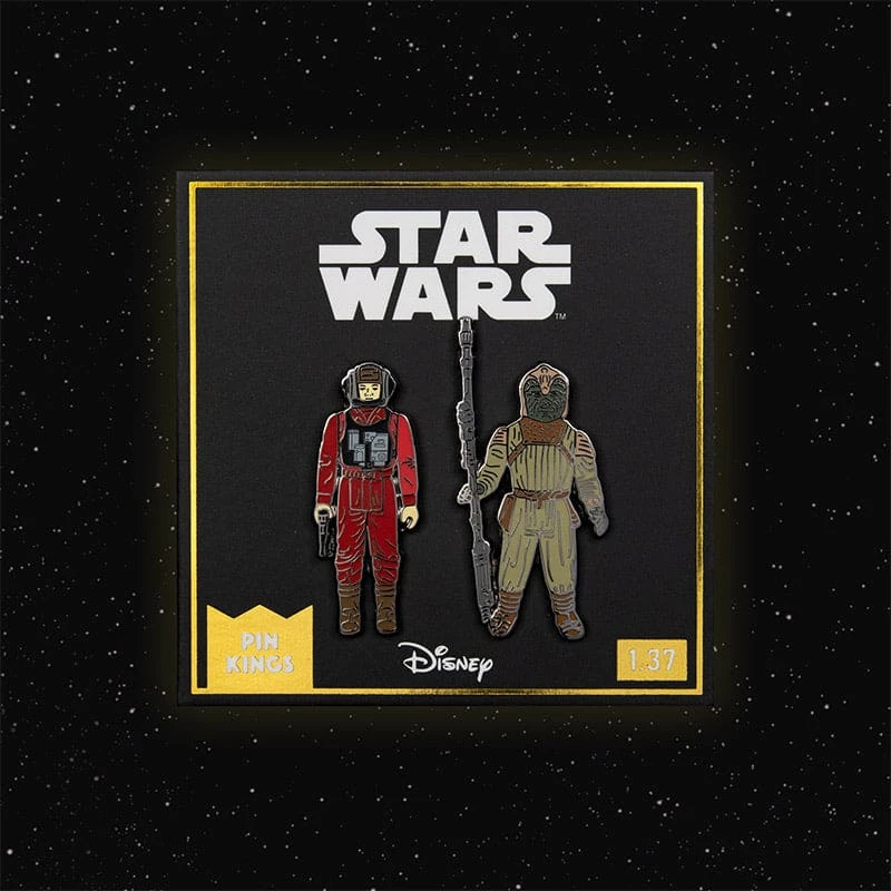Pin Kings Star Wars Enamel Pin Badge Set 1.37 – B-Wing Pilot And Klaatu (in Skiff Guard Outfit) 1 Pin Kings Star Wars Enamel Pin Badge Set 1.37 – B-Wing Pilot And Klaatu (in Skiff Guard Outfit)