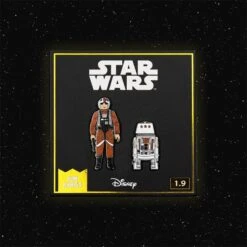 Pin Kings Star Wars Enamel Pin Badge Set 1.9 – Luke Skywalker: X Wing Pilot And R5 D4